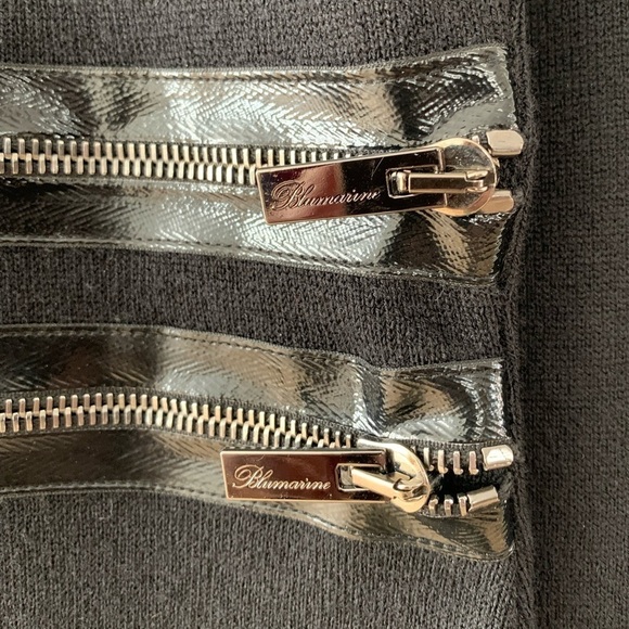 BLUMARINE Zipper Black Sweater Dress Made in Italy - Picture 6 of 9